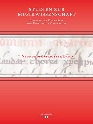 cover image of Studien zur Musikwissenschaft--Beihefte der Denkmäler der Tonkunst in Österreich. Band 59